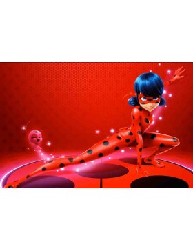 Papel Ladybug tarta rectangular 2