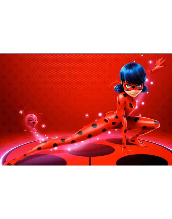 Papel Ladybug tarta rectangular 2