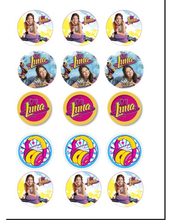 Papel Soy Luna galletas 5 cm