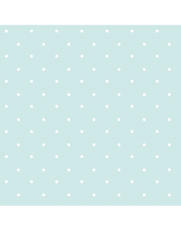 Papel de azúcar topos blancos y mint