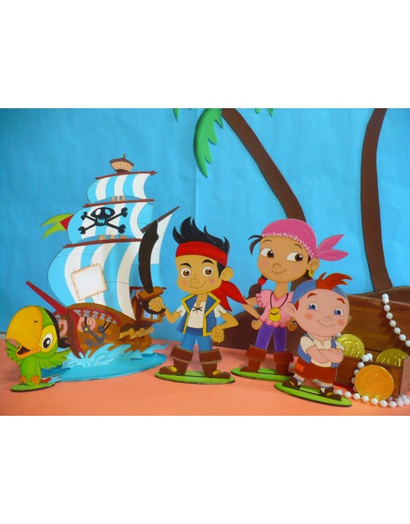 Papel Tarta Jake y los piratas 2