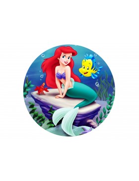 Papel tarta Sirenita Ariel 1 18 cm
