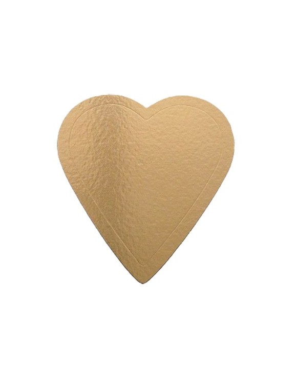 Base Corazón Oro San Valentín 21 Cm 