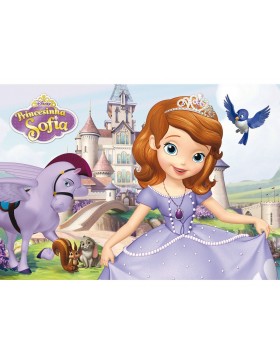Papel tarta princesa Sofia rectangular 2