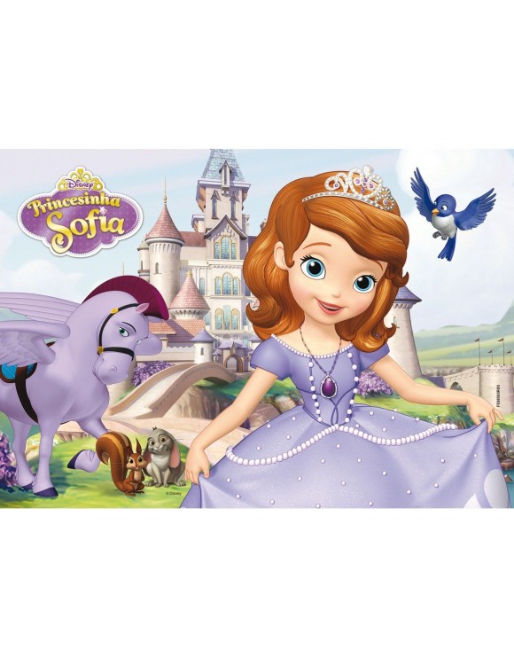 Papel tarta princesa Sofia rectangular 2