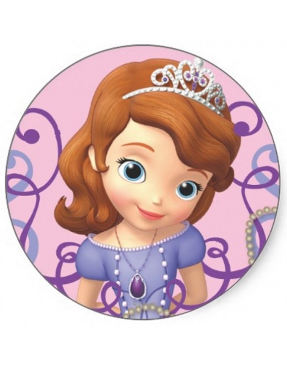 Papelr princesa Sofia tarta 2 19 cm