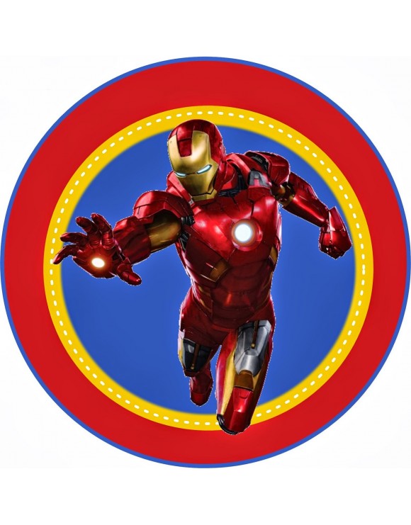 Papel tarta Iron Man 20 cm