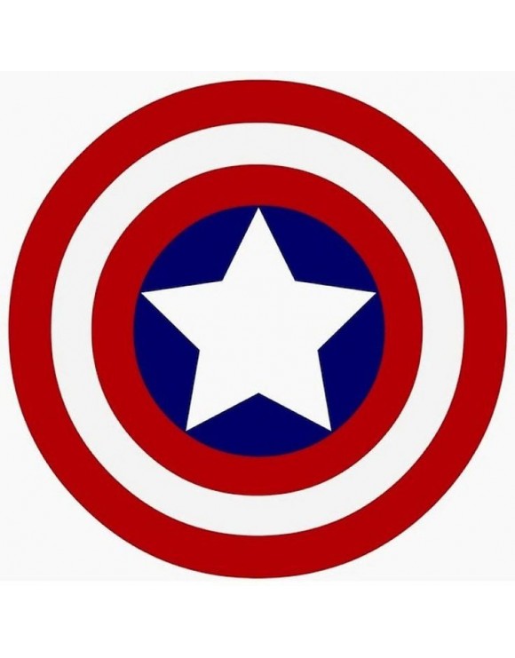 Papel tarta escudo Capitán América 20 cm