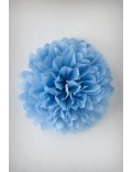 Pompón 20 cm de papel de seda azul cielo
