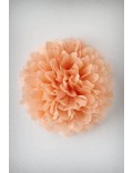 Pompón 28 cm de papel de seda melocotón