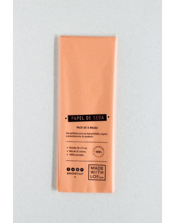 Papel de seda melocotón