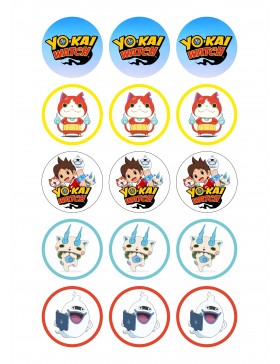 Papel Yokai Watch galletas 5 cm