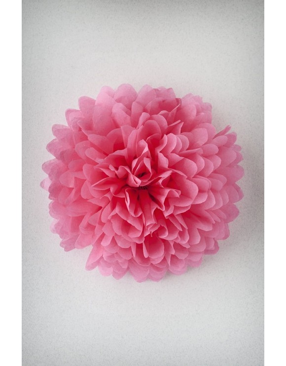 Pompón 28 cm de papel de seda rosa salmón