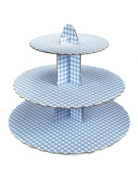 Stand Tres Plantas Azul Con Cuadros Blancos Culpitt 