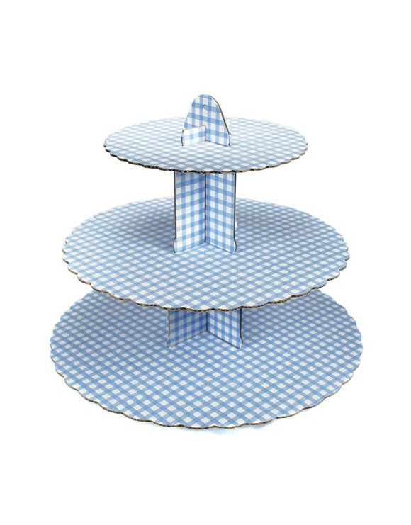 Stand Tres Plantas Azul Con Cuadros Blancos Culpitt 