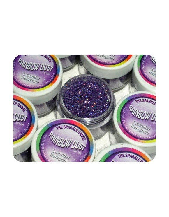 Purpurina negra no comestible hologram black