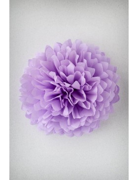 Pompón blanco 25 cm de papel de seda