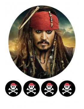 Papel Tarta Jack Sparrow 1