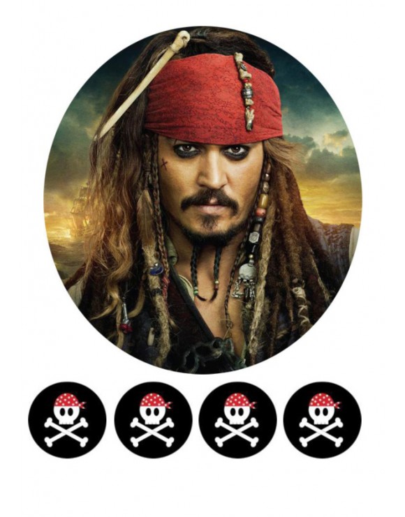 Papel Tarta Jake y los piratas 2