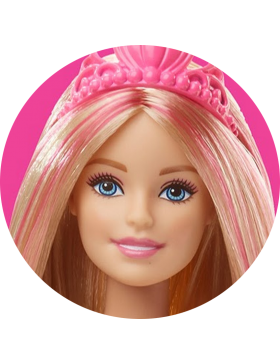 Papel Barbie tarta 2 redonda 20 cm