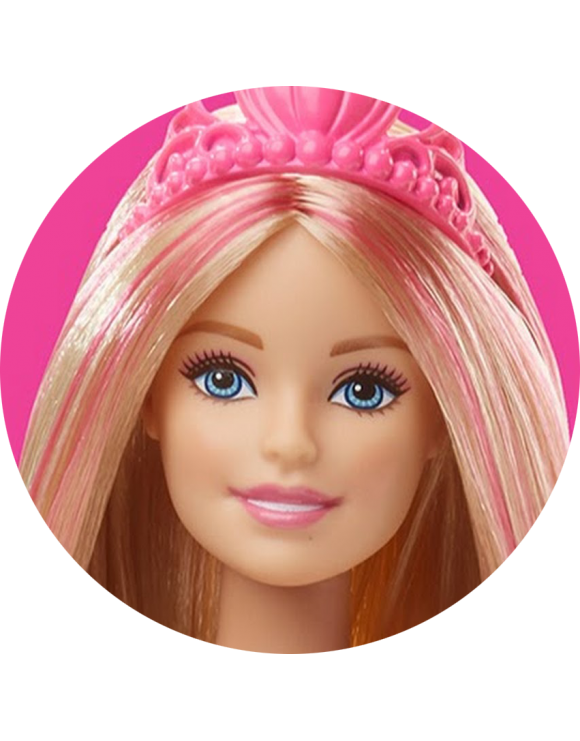 Papel Barbie tarta redonda 20 cm