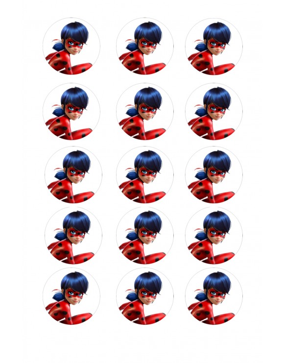 Papel Ladybug galletas 5 cm