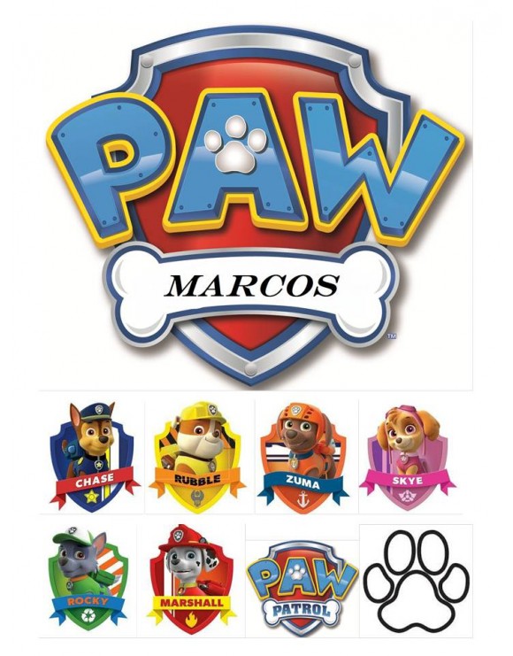 Papel de azúcar patrulla Canina 7
