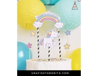 Topper para tarta unicornio 1