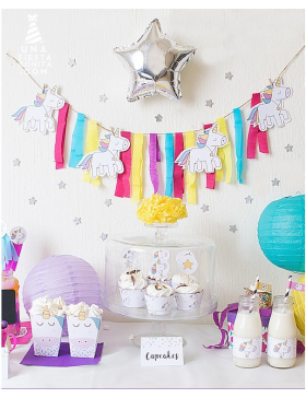 Kit Fiesta Unicornio 1 IMPRESO