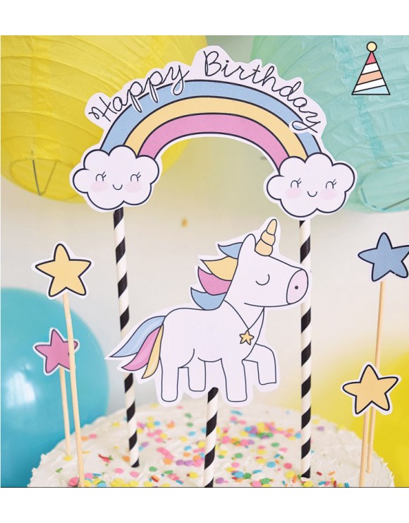 Topper para tarta unicornio 1