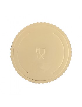 Base de cartón oro extra-rígida redonda 30 cm