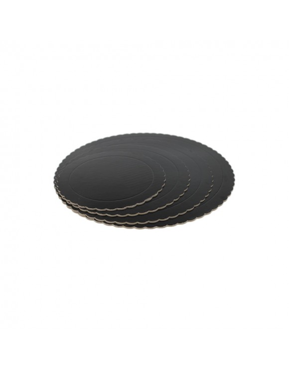 Base de tarta redonda color negro 25 cm grosor 3mm