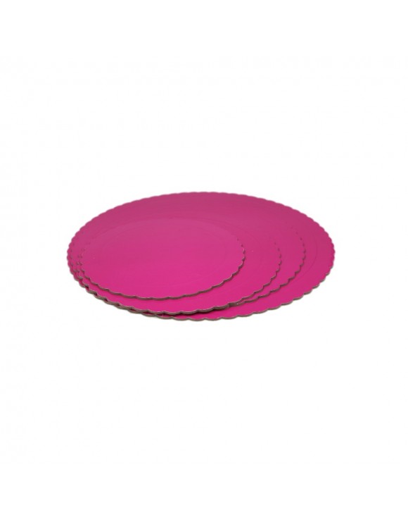 Base de tarta redonda color rosa 35 cm grosor 3mm