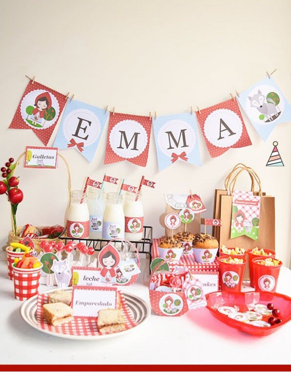 Imprimible Fiesta Caperucita Roja