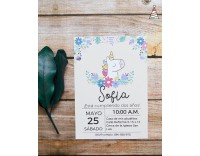 Unicornio 2 invitaciones