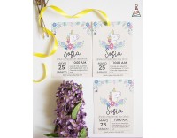 Unicornio 2 invitaciones