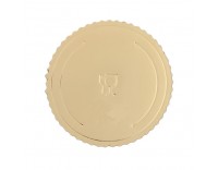 Bandeja de cartón oro extra-rígida redonda 26 cm
