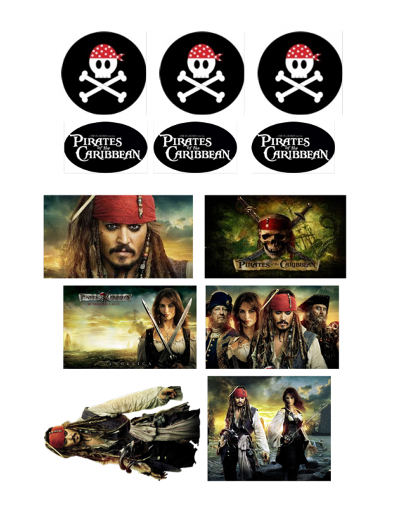 Papel Tarta Jack Sparrow 1