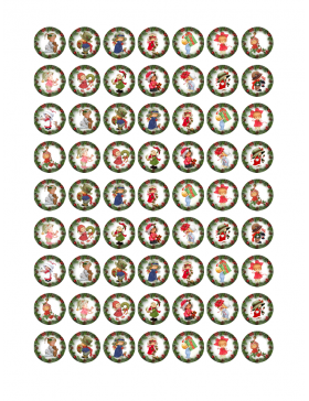 Papel de azúcar minioreo Navidad 1