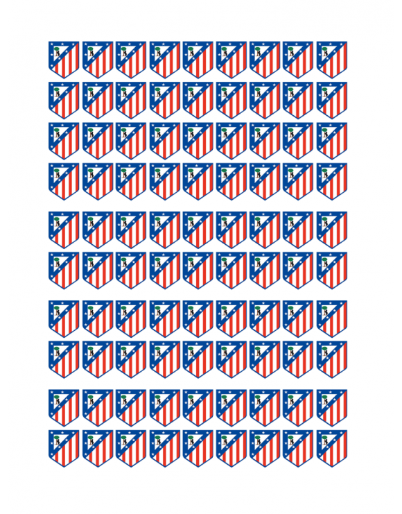Papel de azúcar Atlético de Madrid minioreos