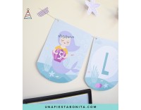 Imprimible Fiesta sirena