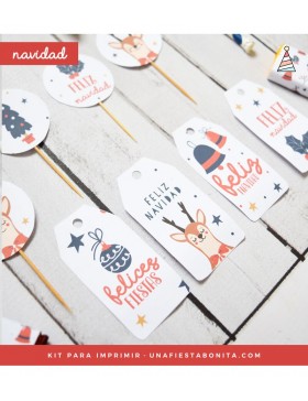 Etiquetas IMPRESAS Navidad