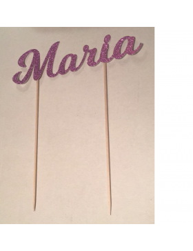 topper de tarta nombre María