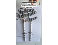 Topper Dorado Personalizado 1 línea