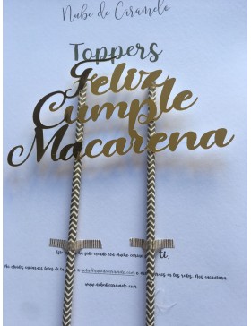 Topper cumpleaños macarena