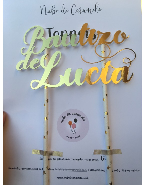 Topper Mi Bautizo Ana