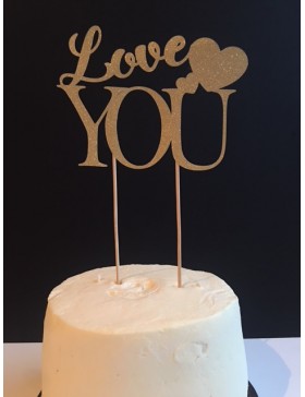 Topper Love You Dorado