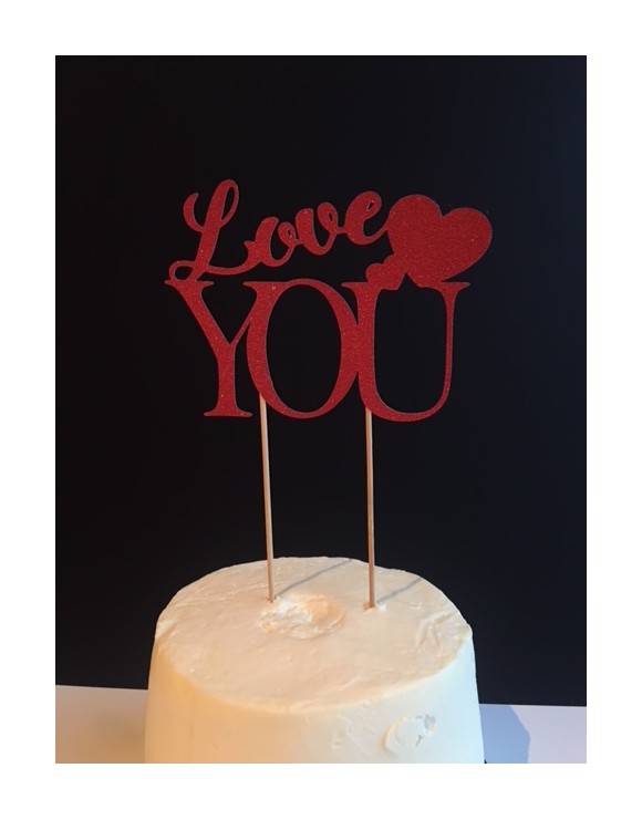 Topper Love You rojo