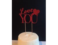 Topper Love You rojo