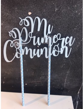 Topper Mi Primera Comunión Celeste